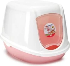 Beeztees Duchesse Kittenbak - Kattenbak - Roze/Wit - 44x35x32 Cm