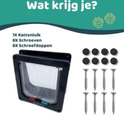 Mmoods Kattenluik – Zwarte Kattentunnel Maat L – Weersbestendig Dankzij Borstel – 4 Vergrendelingsstanden – Geschikt Voor Binnen En Buiten -Merkloos Winkel 1200x1135 6
