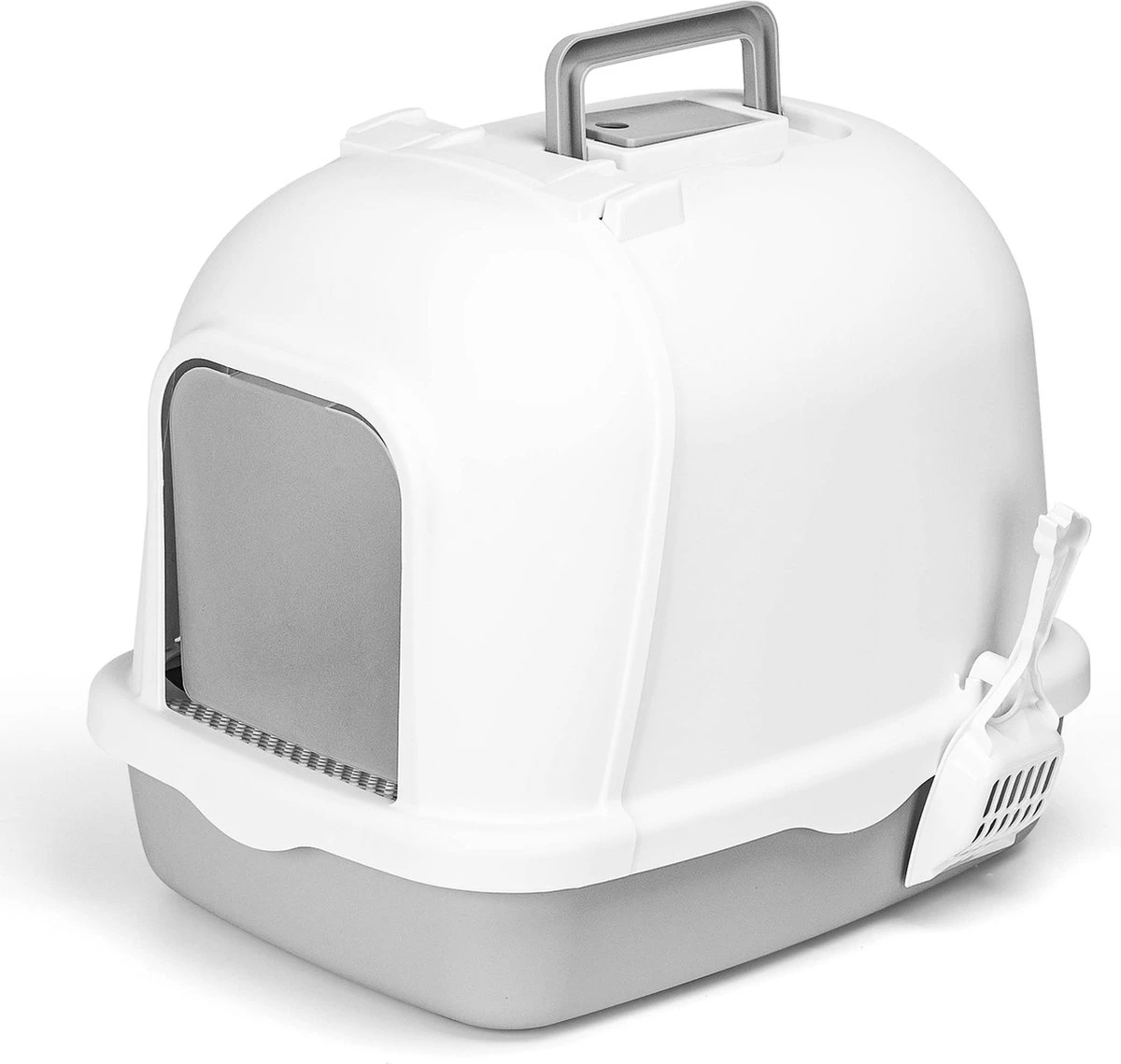 Nobleza ZSW - Kattenbak Met Kattenbakschep - 54x41x45 Cm - Grijs- L 1 Nobleza ZSW - Kattenbak Met Kattenbakschep - 54x41x45 Cm - Grijs- L