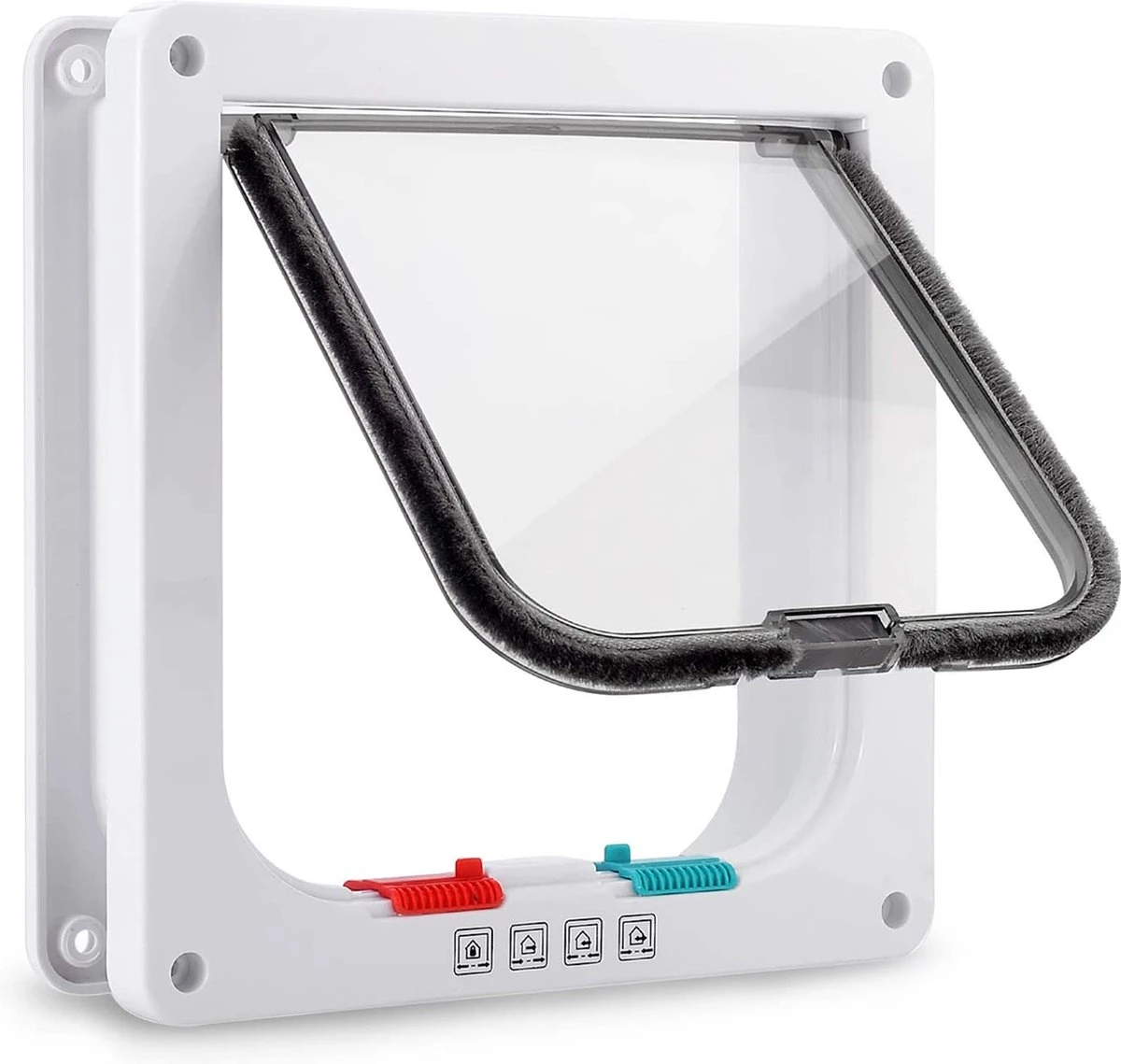 DOWO® - Kattenklep - Kattenluik - Kattenluikje - 4-weg Magneetsluiting Huisdierklep, Eenvoudige Installatie Kattendeur Huisdierendeur Aan De Muur, Houten Deur, Upvc Binnendeur, Baksteenwanden, Houten Deuren (M - Buitenmaat 19 X20 Cm) 2 DOWO® - Kattenklep - Kattenluik - Kattenluikje - 4-weg Magneetsluiting Huisdierklep, Eenvoudige Installatie Kattendeur Huisdierendeur Aan De Muur, Houten Deur, Upvc Binnendeur, Baksteenwanden, Houten Deuren (M - Buitenmaat 19 X20 Cm) - Afbeelding 2