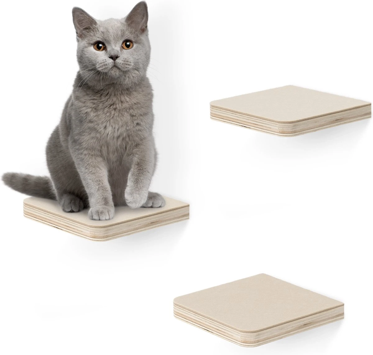Navaris Katten Klimmuur 3 Tredes - 18 X 18 X 1,5 Cm Per Plankje - Katten Klimwand Van Hout - Inclusief Bevestigingsmateriaal 1 Navaris Katten Klimmuur 3 Tredes - 18 X 18 X 1,5 Cm Per Plankje - Katten Klimwand Van Hout - Inclusief Bevestigingsmateriaal