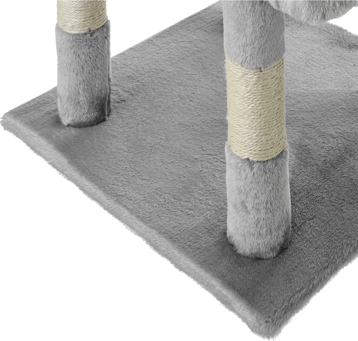 Krabpaal XXL Voor Kat -170 Cm -Grijs - Kattenboom Voor Grote Katten - Kattenhuis Van Sisal - XXL Klimpaal Voor Meerdere Katten 3 Krabpaal XXL Voor Kat -170 Cm -Grijs - Kattenboom Voor Grote Katten - Kattenhuis Van Sisal - XXL Klimpaal Voor Meerdere Katten - Afbeelding 3