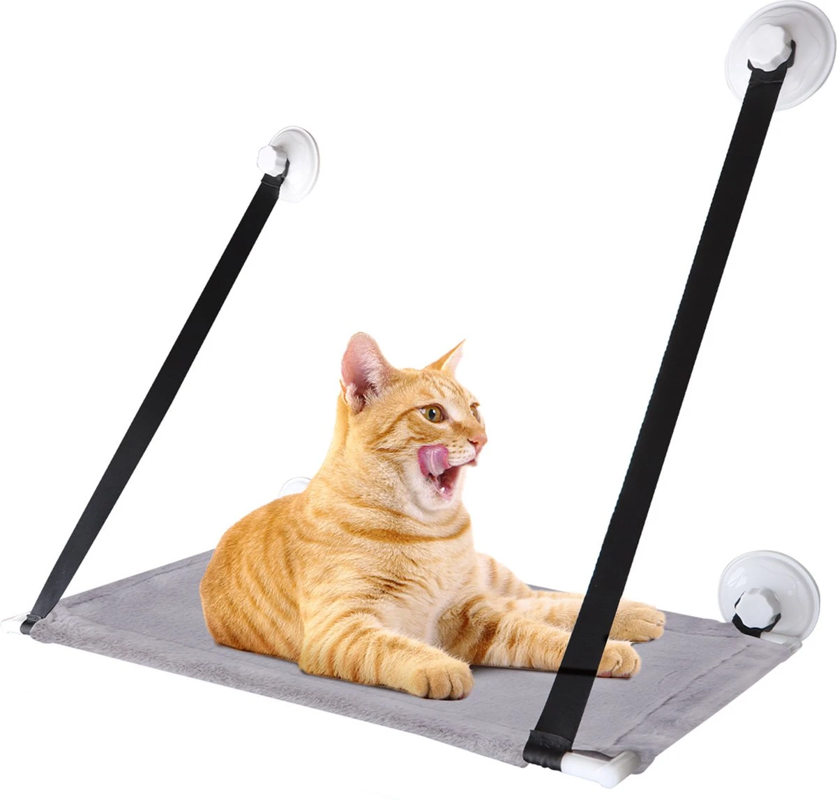 Nobleza 40AG6 - Kattenhangmat - Hangmat Kat - 60x32cm - Kattenhangmat Raam – Kattenbed - Kattenhangmand - Kattenkussen - Grijs 1 Nobleza 40AG6 - Kattenhangmat - Hangmat Kat - 60x32cm - Kattenhangmat Raam – Kattenbed - Kattenhangmand - Kattenkussen - Grijs