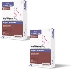 No Worm Pro Kat & Kitten - Anti Wormenmiddel - 2 X 2 Tab Vanaf 0.5 Kg Vanaf 6 Weken