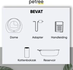 Petree Dome- Zelfreinigende Kattenbak - Automatisch - Katten - Anti-geur - 60 X 35 X 60 Cm -Merkloos Winkel 1200x1151