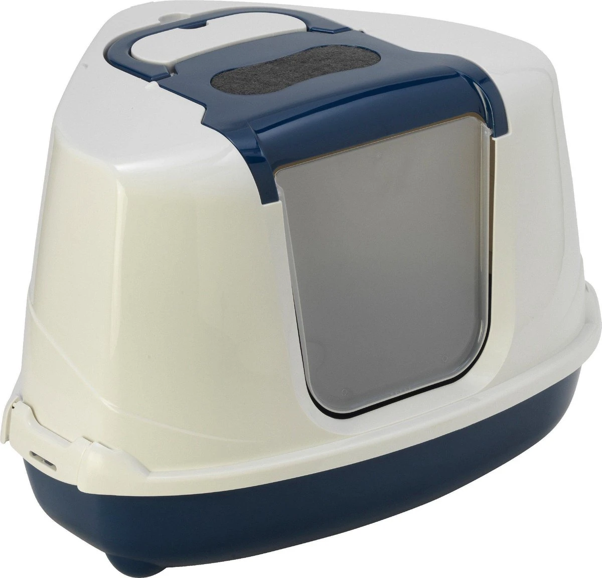 Moderna Flip Hoekkattenbak - Donkerblauw/Wit - 56 X 45 X 39 Cm 5 Moderna Flip Hoekkattenbak - Donkerblauw/Wit - 56 X 45 X 39 Cm - Afbeelding 5