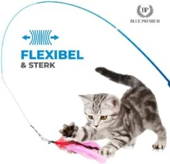 Merkloos 2 Kattenhengels Met 10 Speeltjes – Bewegende Kattenspeeltjes Met Veren En Belletjes – Interactieve Kattenspeelgoed Voor Kittens – Cat Toys -Merkloos Winkel 1200x1155 3