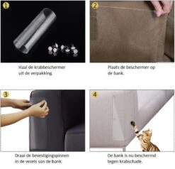 Merkloos Bank Beschermer Tegen Krabschade Van Katten En Honden 45*15CM – Anti Krab Nagels En Bijt Bescherming Meubilair – Voorkomt Bijtschade En Krabben Aan Meubels En Interieur – Transparant Protector 2 Stuks -Merkloos Winkel 1200x1156 2