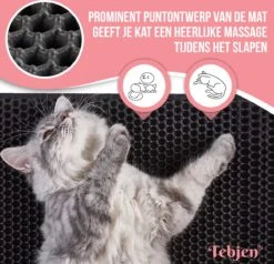 TEBJEN Kattenbakmat – Kattenbak Mat Grit Opvanger - Schoonloop Katten Mat – Dubbele Waterdichte Laag – Uitloopmat Kattenbak – Kattenbak Accessoires - Met Speelgoedmuisje En Schepje - 40x50cm -Merkloos Winkel 1200x1156 7