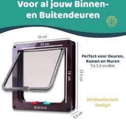 Mmoods Kattenluik – Zwarte Kattentunnel Maat L – Weersbestendig Dankzij Borstel – 4 Vergrendelingsstanden – Geschikt Voor Binnen En Buiten -Merkloos Winkel 1200x1157 10