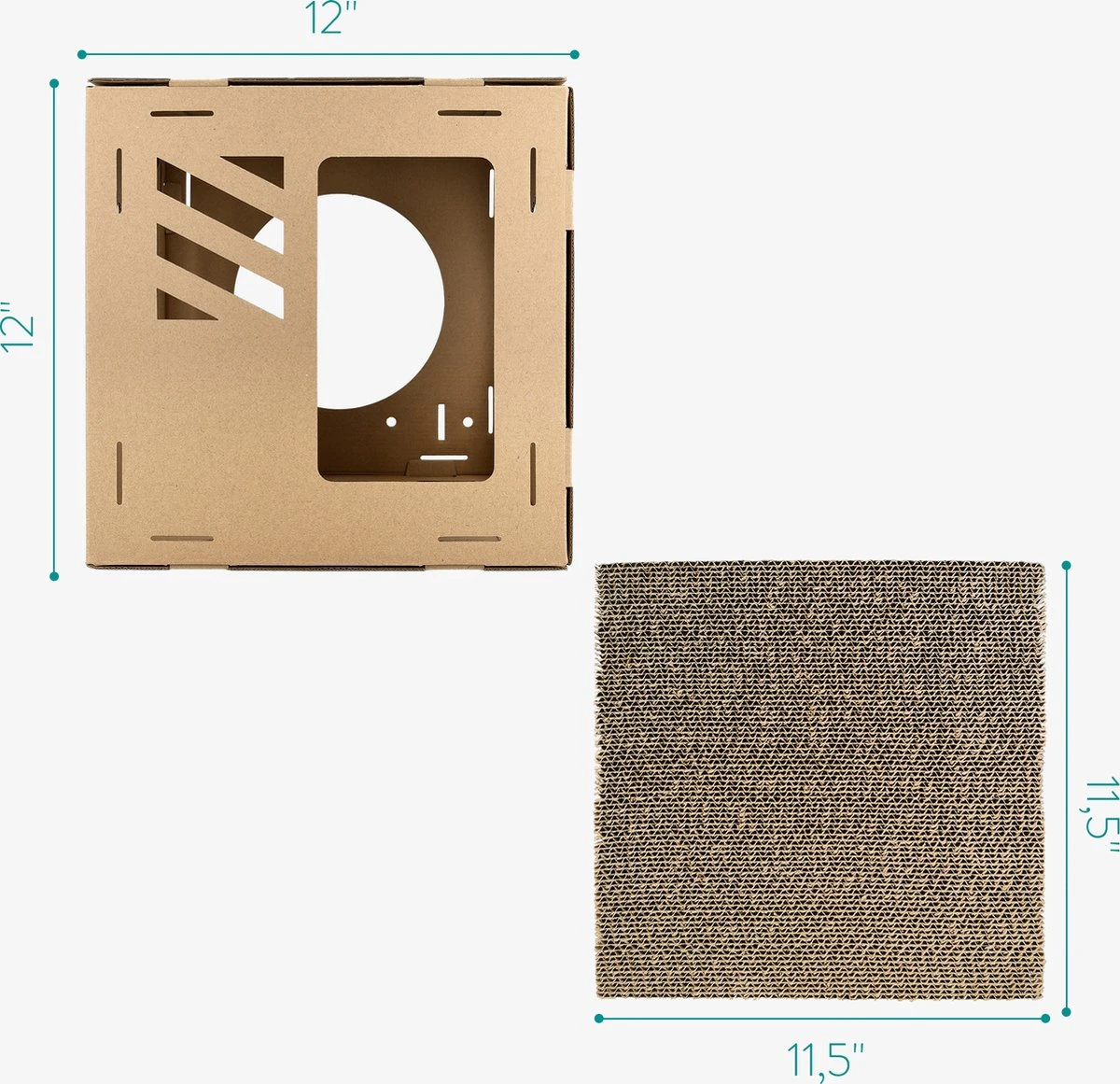 Navaris Modulaire Golfkartonnen Huisdieren Speelblokken - Golfkarton Speelhuis Met 4 Blokken En 2 Bruggen - Voor Kleine Katten, Kittens En Konijnen 6 Navaris Modulaire Golfkartonnen Huisdieren Speelblokken - Golfkarton Speelhuis Met 4 Blokken En 2 Bruggen - Voor Kleine Katten, Kittens En Konijnen - Afbeelding 6