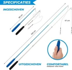 Merkloos 2 Kattenhengels Met 10 Speeltjes – Bewegende Kattenspeeltjes Met Veren En Belletjes – Interactieve Kattenspeelgoed Voor Kittens – Cat Toys -Merkloos Winkel 1200x1165 5