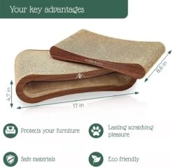 Pfotenolymp® Premium Krabplank / Krablounge Voor Katten - Krabplank / Kattenkrabplank - Krabplank Met Golfkarton & Kattenkruid - Krablounge Voor Katten -Merkloos Winkel 1200x1166 6