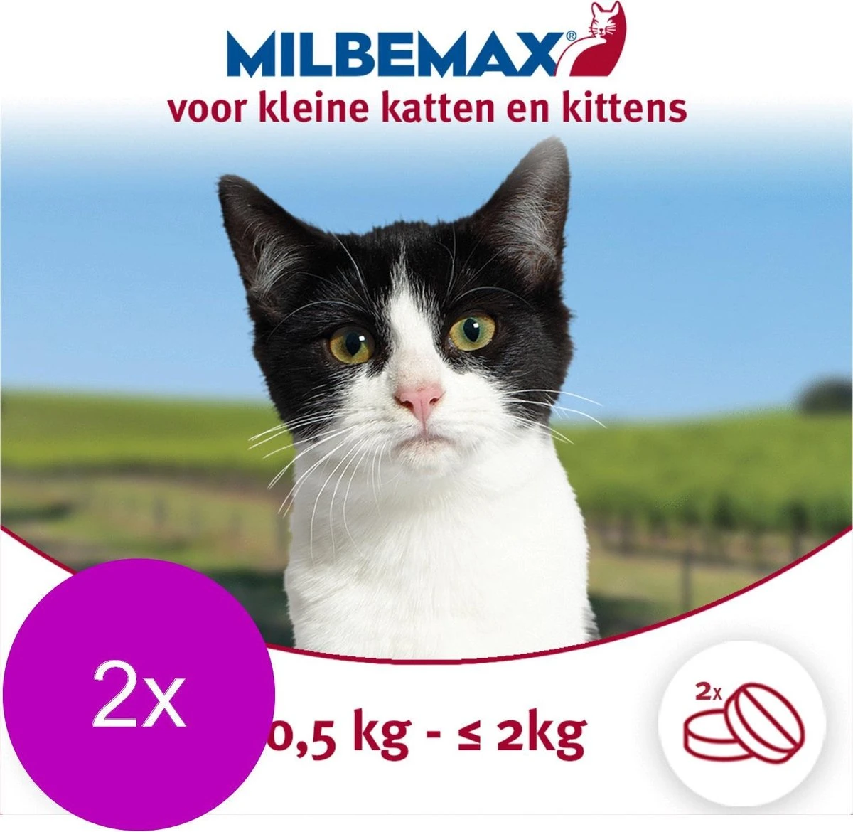 Elanco Milbemax Kitten & Kat - Anti Wormenmiddel - 2 X 2 Tab 0.5 Tot 2 Kg 2 Elanco Milbemax Kitten & Kat - Anti Wormenmiddel - 2 X 2 Tab 0.5 Tot 2 Kg - Afbeelding 2