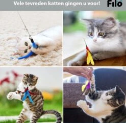 Filo Kattenhengel Set + 12 Kattenspeeltjes – Speelhengels Interactief Kattenspeelgoed – Hengel Kattenspeeltje Kittens - Speelgoed Speelhengel Vis Kat En Kitten -Merkloos Winkel 1200x1170 5