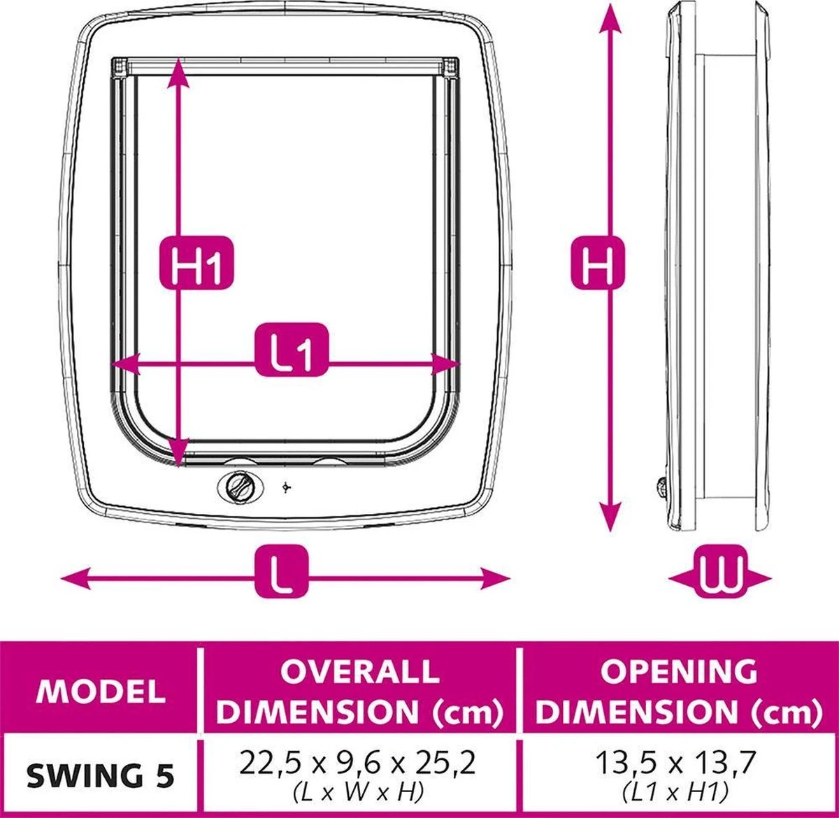 Ferplast Swing Poezendeur 5T - Wit - 22,5 X 9,6 X 25,2 Cm 5 Ferplast Swing Poezendeur 5T - Wit - 22,5 X 9,6 X 25,2 Cm - Afbeelding 5