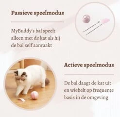 MyBuddy - Interactieve Zelf Rollende Bal - Kattenspeeltjes - Kattenspeelgoed - Bal Voor Katten - LED Lights - Speelgoed - USB - Roze -Merkloos Winkel 1200x1171 5