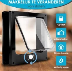 Gluxury Kattenluik Zwart Met Tunnel - 4 Vergrendelingsstanden - Weerbestendig - Binnen En Buiten - Maat L - Nederlandse Handleiding 10 Gluxury Kattenluik Zwart Met Tunnel - 4 Vergrendelingsstanden - Weerbestendig - Binnen En Buiten - Maat L - Nederlandse Handleiding -Merkloos Winkel 1200x1173 5