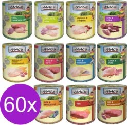 Merkloos MAC’s Kattenvoer Natvoer Blik Mixpakket 60 X 400g + Kattensnoepjes