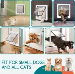 Nobleza Kattenluik Met Tunnel - 4 Vergrendelingsstanden - Weerbestendig - Binnen En Buiten - 20.5 X 19.7 Cm - Maat M - Wit -Merkloos Winkel 1200x1179 8