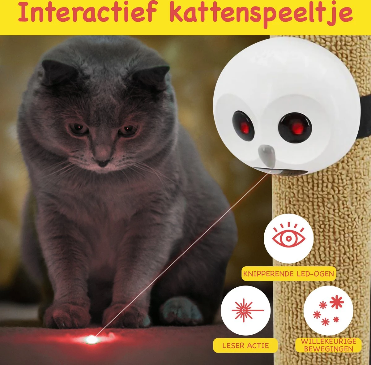 Kattenspeeltjes - Kattenspeelgoed Intelligentie - Laser - Kattenspeelgoed Elektrisch - Kattenspeelgoed Interactief 6 Kattenspeeltjes - Kattenspeelgoed Intelligentie - Laser - Kattenspeelgoed Elektrisch - Kattenspeelgoed Interactief - Afbeelding 6