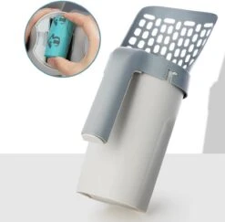 YELÉ LIVING – Kattenbakschep – Haarverwijderaar - Cat Litter Scoop – Kattenbakschep Met Container – Katten – Kattenbak – Grijs/wit – Kattenbak Schep – Grind – Kattengrind – Kattenbak Grind – Poep Zakjes – Afvalcontainer - All-in-1 Kattenbakschep -Merkloos Winkel 1200x1180 17