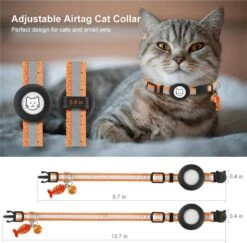 BJØRK™ Kattenhalsband Airtag - Reflecterend - Oranje - Verstelbaar - 20 Tot 30 Cm - Tracker- GPS - Geschikt Voor Apple AirTag - Kattenriem - Katten Accessoire - Halsband Kat Airtag -Merkloos Winkel 1200x1180 19