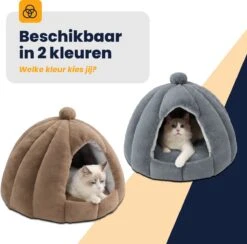 MIRO Katten Huis - Kattenhuizen - Kattenhok - Kattenmand - Dierenhuis - Extra Zacht - Bruin -Merkloos Winkel 1200x1183 5