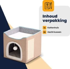 MIRO Katten Huis - Kattenhuizen - Kattenhok - Kattenmand - Dierenhuis - Opvouwbaar - Met Krabmat - Abrikoos 14 MIRO Katten Huis - Kattenhuizen - Kattenhok - Kattenmand - Dierenhuis - Opvouwbaar - Met Krabmat - Abrikoos -Merkloos Winkel 1200x1183 6