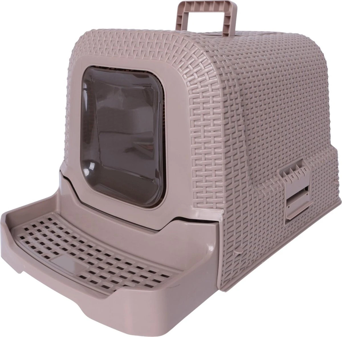 Adori Kattentoiltet Rattan Taupe - Kattenbakken - 69x42x41 Cm 1 Adori Kattentoiltet Rattan Taupe - Kattenbakken - 69x42x41 Cm