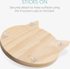 Navaris Houten Krabplank Voor Katten - Krabmat Van Hout En Sisal Voor Aan De Muur - In De Vorm Van Een Kattenkop - Te Bevestigen Met Zuignappen -Merkloos Winkel 1200x1186 13