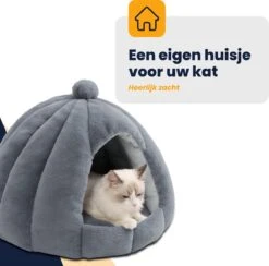 MIRO Katten Huis - Kattenhuizen - Kattenhok - Kattenmand - Dierenhuis - Extra Zacht - Grijs 12 MIRO Katten Huis - Kattenhuizen - Kattenhok - Kattenmand - Dierenhuis - Extra Zacht - Grijs -Merkloos Winkel 1200x1186 3