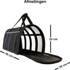 Opvouwbare Katten Reismand - Met Schouderband En Kattenbakmat - Reismand Kat - 49x30x26 Cm - Wasmachinebestendig - Zwart - Hondendraagtas - Kattenreismand - Draagtas Voor Dieren - Kattenmand -Merkloos Winkel 1200x1188 9