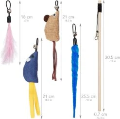 PRETTY KITTY Cat Toy Set Vegan: Grote 15-delige Kattenspeelset Met Kattenhengel, Nepveren En Kattenkruid Speelgoed Kat -Merkloos Winkel 1200x1191 7