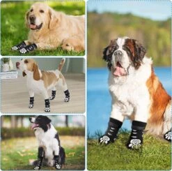 Merkloos 4x Antislip Sokken Voor Honden - Hondensokken Met Klittenbandsluiting - Hondenschoenen Pootbescherming Hond Pootbeschermer -Merkloos Winkel 1200x1191 9