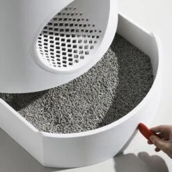 A Sunny Day Kattenbak Met Lade, Bedje En Krabplank - Inclusief Schepje - Design Kattenbak - Wit - Dichte Kattenbak - Kattenbak Gesloten -Merkloos Winkel 1200x1193 5