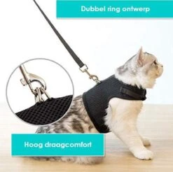 Zootic Kattentuigje Met Leiband Riem Kattenharnas Zwart Maat M Kat & Kitten - Halsomvang 20 Tot 26cm - Borstomvang 30 Tot 34cm -Merkloos Winkel 1200x1195 15