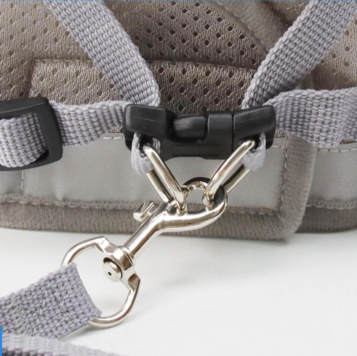 Merkloos Verstelbaar Kattentuigje Reflecterend - Kattenharnas - Kattentuig Met Looplijn - Grijs - Maat M 3 Merkloos Verstelbaar Kattentuigje Reflecterend - Kattenharnas - Kattentuig Met Looplijn - Grijs - Maat M - Afbeelding 3