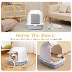 Nobleza ZSW - Kattenbak Met Kattenbakschep - 54x41x45 Cm - Grijs- L 13 Nobleza ZSW - Kattenbak Met Kattenbakschep - 54x41x45 Cm - Grijs- L -Merkloos Winkel 1200x1196 2