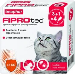 Beaphar Fiprotec Kat - Vlooienbestrijding - >1 Kg - 4 Pipetten 15 Beaphar Fiprotec Kat - Vlooienbestrijding - >1 Kg - 4 Pipetten -Merkloos Winkel 1200x1197 1