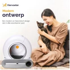 Viervoeter™ Kattenbak Zelfreinigend – Automatische Kattenbak – Zelfreinigende Kattenbak – Anti-geur – 53x58x55cm – Bedienen Via App – 65 Liter -Merkloos Winkel 1200x1197 7