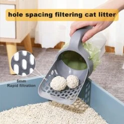 YELÉ LIVING – Kattenbakschep – Haarverwijderaar - Cat Litter Scoop – Kattenbakschep Met Container – Katten – Kattenbak – Grijs/wit – Kattenbak Schep – Grind – Kattengrind – Kattenbak Grind – Poep Zakjes – Afvalcontainer - All-in-1 Kattenbakschep -Merkloos Winkel 1200x1198 21