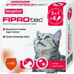 Beaphar Fiprotec Kat - Vlooienbestrijding - >1 Kg - 4 Pipetten 11 Beaphar Fiprotec Kat - Vlooienbestrijding - >1 Kg - 4 Pipetten -Merkloos Winkel 1200x1198