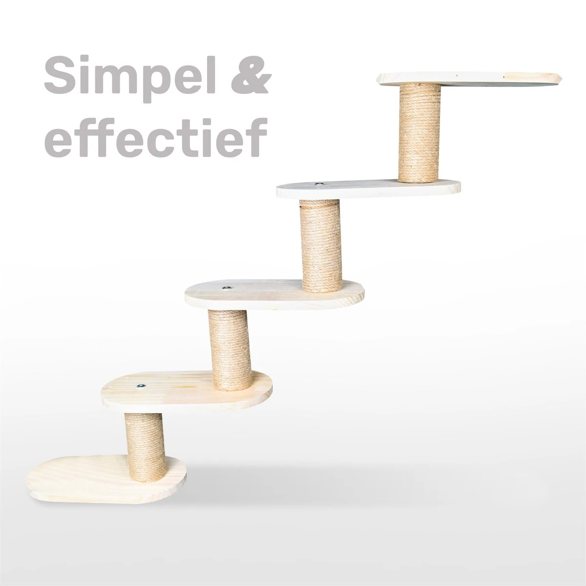 Katten Klimmuur - 4 Delig - Krabpaal - 5 Plateaus - Katten Klim Wand - Muur - Klimmuur Kat - Voor Grote Katten - Klimwand - Complete Set 3 Katten Klimmuur - 4 Delig - Krabpaal - 5 Plateaus - Katten Klim Wand - Muur - Klimmuur Kat - Voor Grote Katten - Klimwand - Complete Set - Afbeelding 3