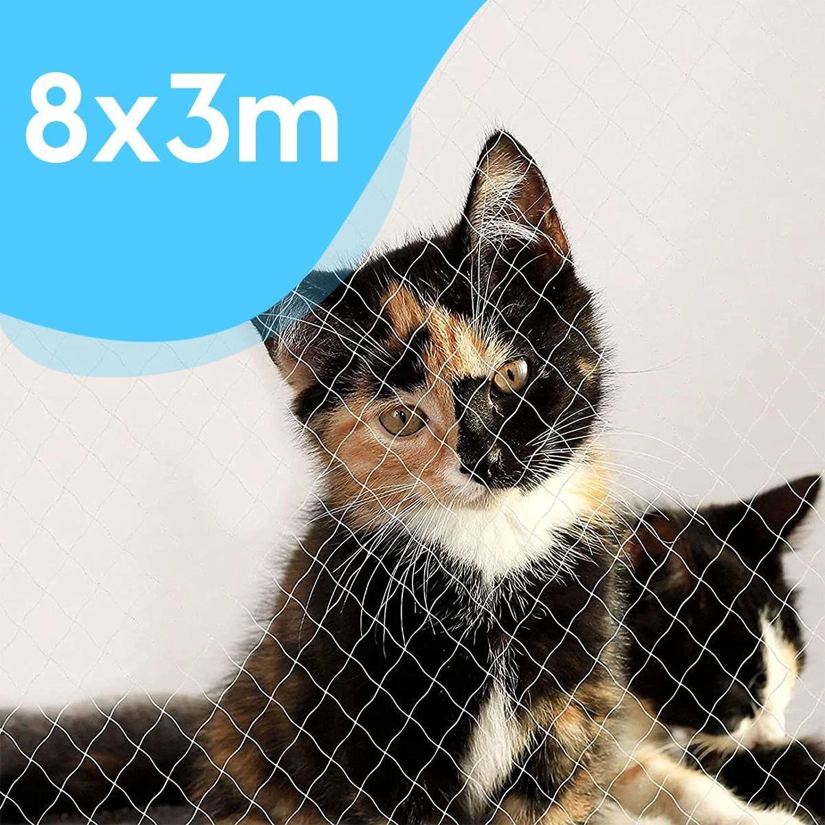 Kattennet - Balkon Net - Katten Gaas - Kattennet Balkon - Transparant - 8x3 M 1 Kattennet - Balkon Net - Katten Gaas - Kattennet Balkon - Transparant - 8x3 M