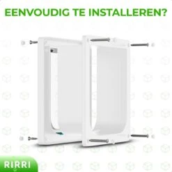 Rirri Kattenluik Met Tunnel - 4 Vergrendelingsstanden - Weerbestendig - Binnen En Buiten - Grote Kat - Maat L - Wit - 25,5 X 23.5 Cm -Merkloos Winkel 1200x1200 1019