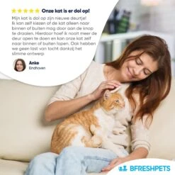 BFreshPets Kattenluik + Massageborstel - Met Tunnel - 4 Vergrendelingsstanden - Weersbestendig - Maat L - Zwart - 27 X 24 Cm -Merkloos Winkel 1200x1200 1036