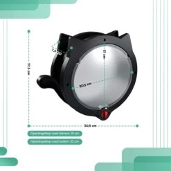 Cellavi XL Kattenluik Zwart Met Tunnel - Hondenluik - 4 Vergrendelingsstanden - 30,5 X 27,5 X 7,5 Cm -Merkloos Winkel 1200x1200 1069