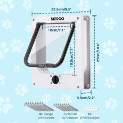 Skipoo Kattenluik Met Tunnel - Weerbestendig - Grote Kat - 4 Vergrendelingsstanden - Wit 10 Skipoo Kattenluik Met Tunnel - Weerbestendig - Grote Kat - 4 Vergrendelingsstanden - Wit -Merkloos Winkel 1200x1200 1075
