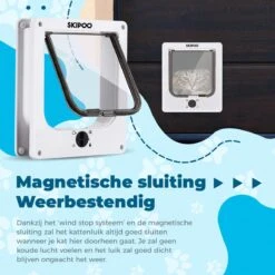Skipoo Kattenluik Met Tunnel - Weerbestendig - Grote Kat - 4 Vergrendelingsstanden - Wit 11 Skipoo Kattenluik Met Tunnel - Weerbestendig - Grote Kat - 4 Vergrendelingsstanden - Wit -Merkloos Winkel 1200x1200 1076